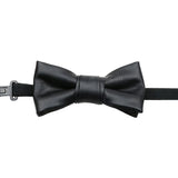 Black Black Solid Bowtie