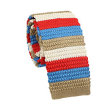 Tan Red Striped Necktie