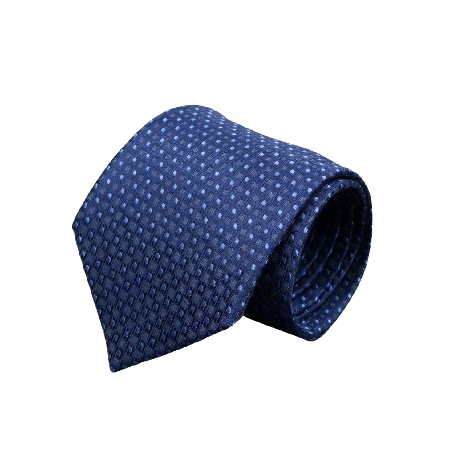 Dark Blue With Light Blue Polka Dot Necktie
