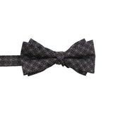 Navy Blue Gold Geometric Bowtie