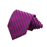 Purple Black Striped Necktie
