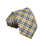 Gold Blue Plaid Necktie