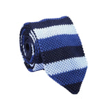 Blue White Striped Necktie