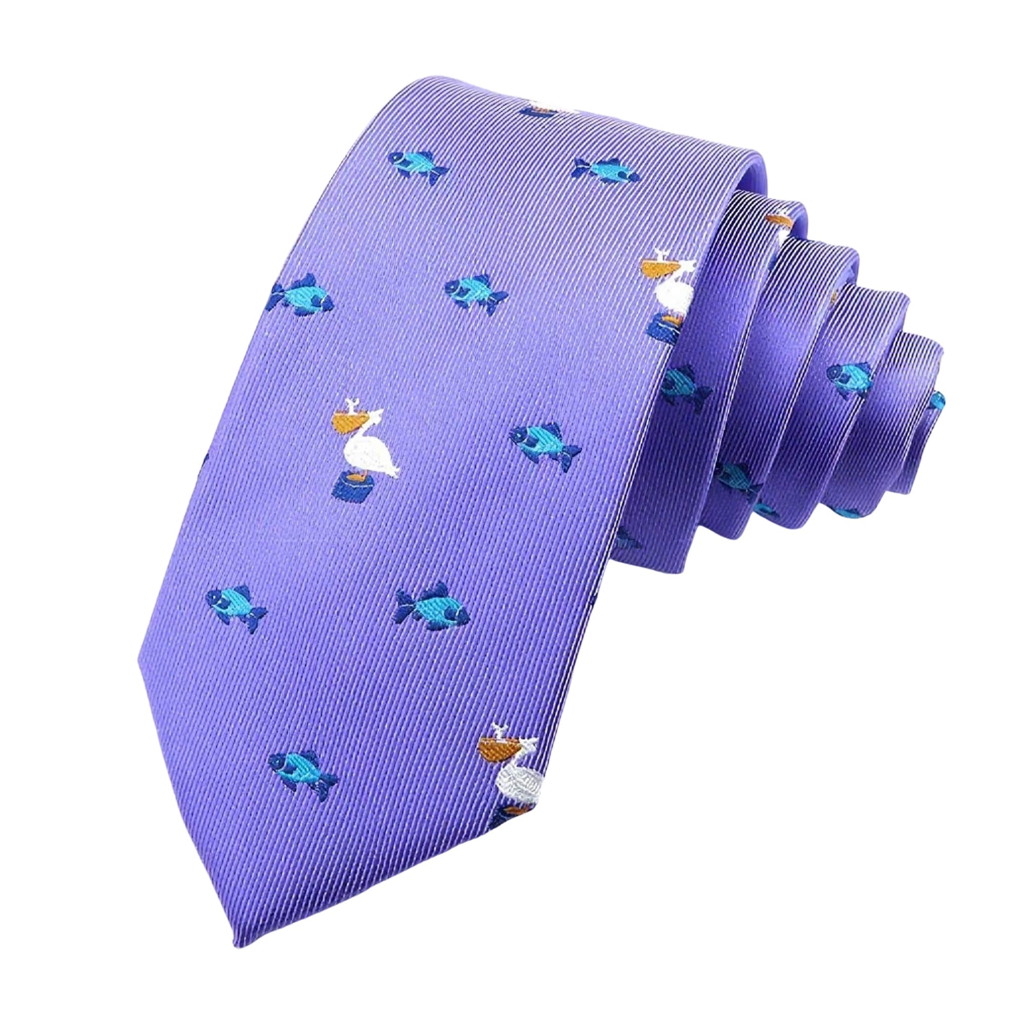 Purple Blue Pelican Necktie