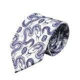 White Purple Dragon Necktie