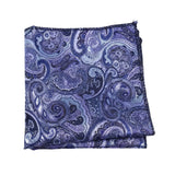 Purple Blue Paisley Pocket Square