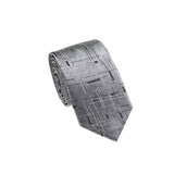 Gray Black Geometric Necktie