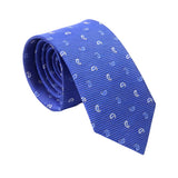 Blue White Paisley Necktie