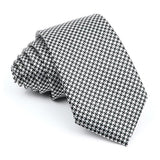 Black White Houndstooth Tie for Men