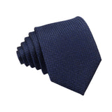 Navy Blue Black Geometric Necktie