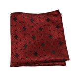 Red Black Paisley Pocket Square