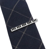 Silver White Piano Tie Bar