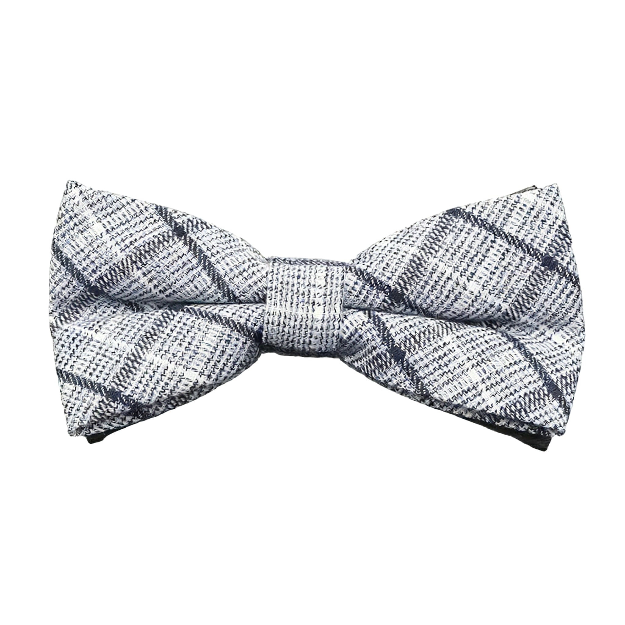 Gray Black Plaid Bowtie