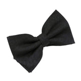 Black Herringbone Bow Tie