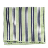 Green Blue Striped Pocket Square