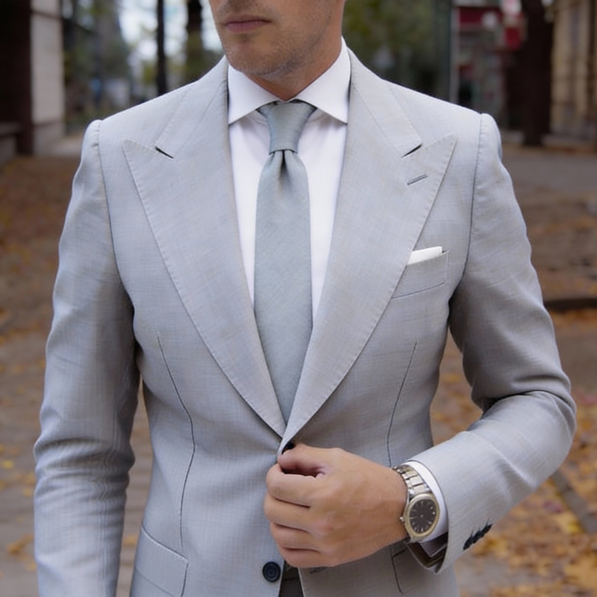 Light Green Solid Necktie