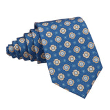 Blue Yellow Geometric Necktie