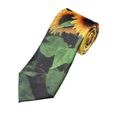 Black Yellow Floral Necktie