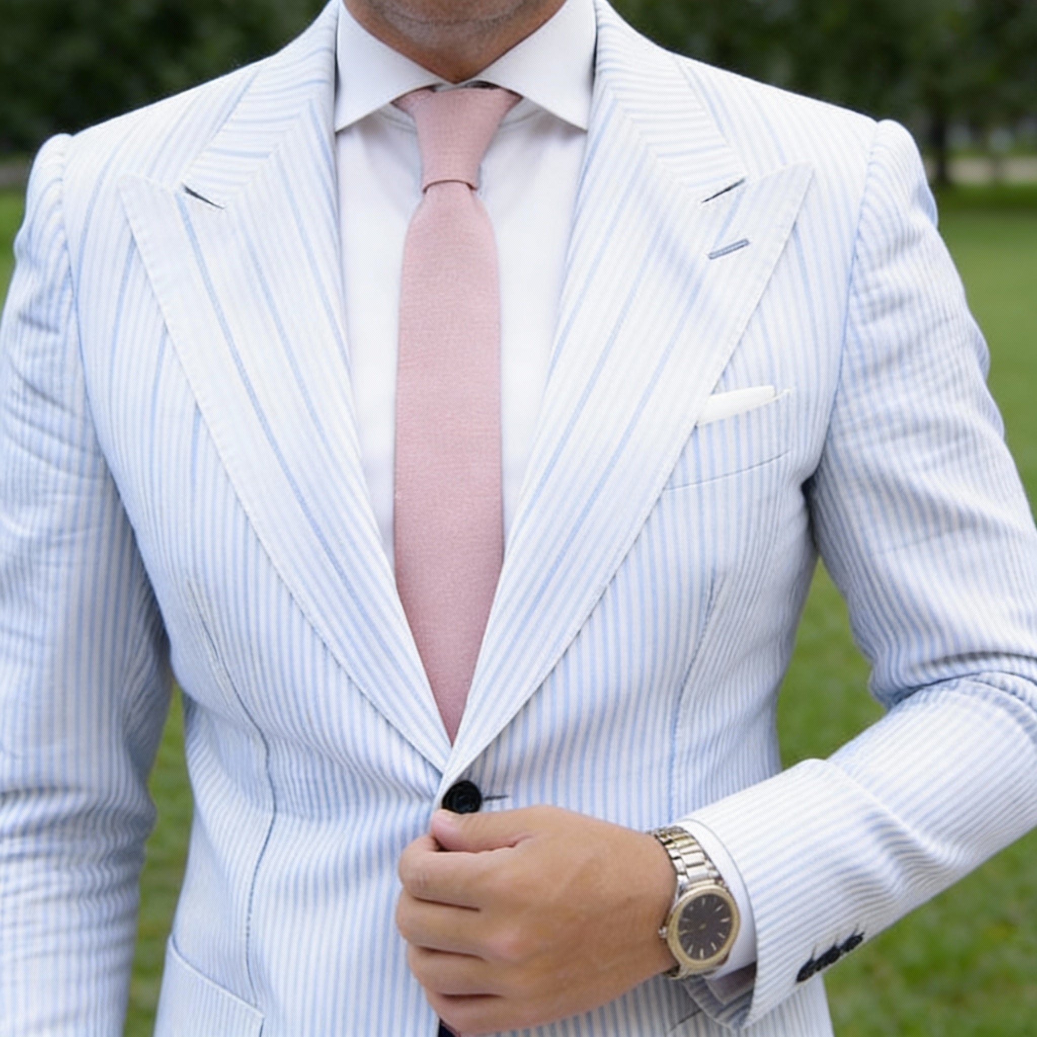 Light Pink Solid Necktie