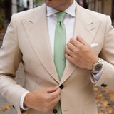 Light Green Solid Necktie