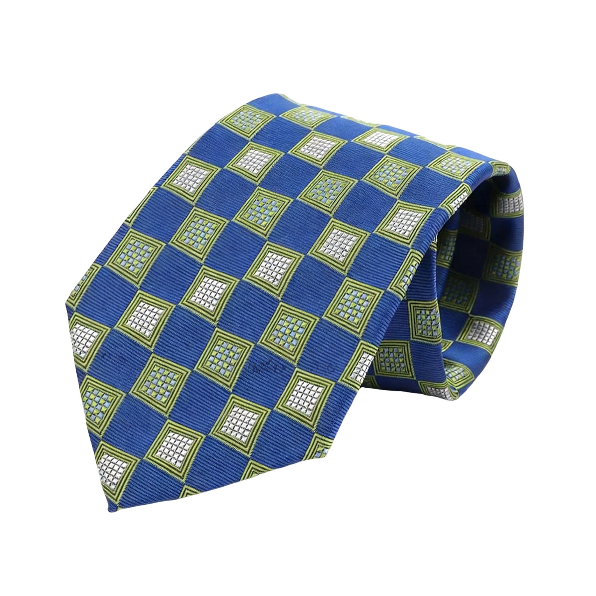 Blue Green Checkered Necktie