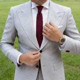 Burgundy Solid Necktie