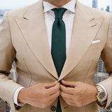 Dark Green Solid Necktie