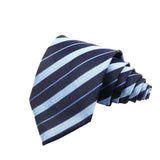 Navy Blue with Light Blue Stripes Necktie