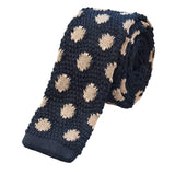 Black Beige Dot Knitted Necktie