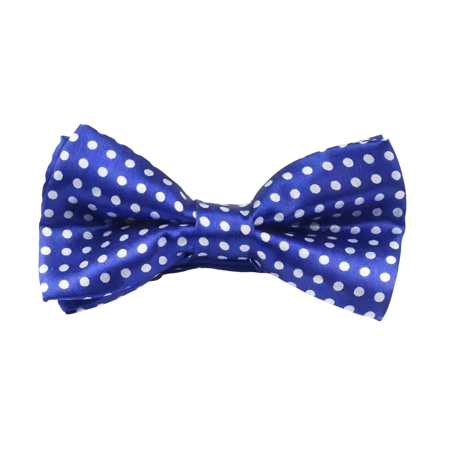 Blue With White Polka Dots Bowtie