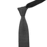 Grey Black Knitted Tie