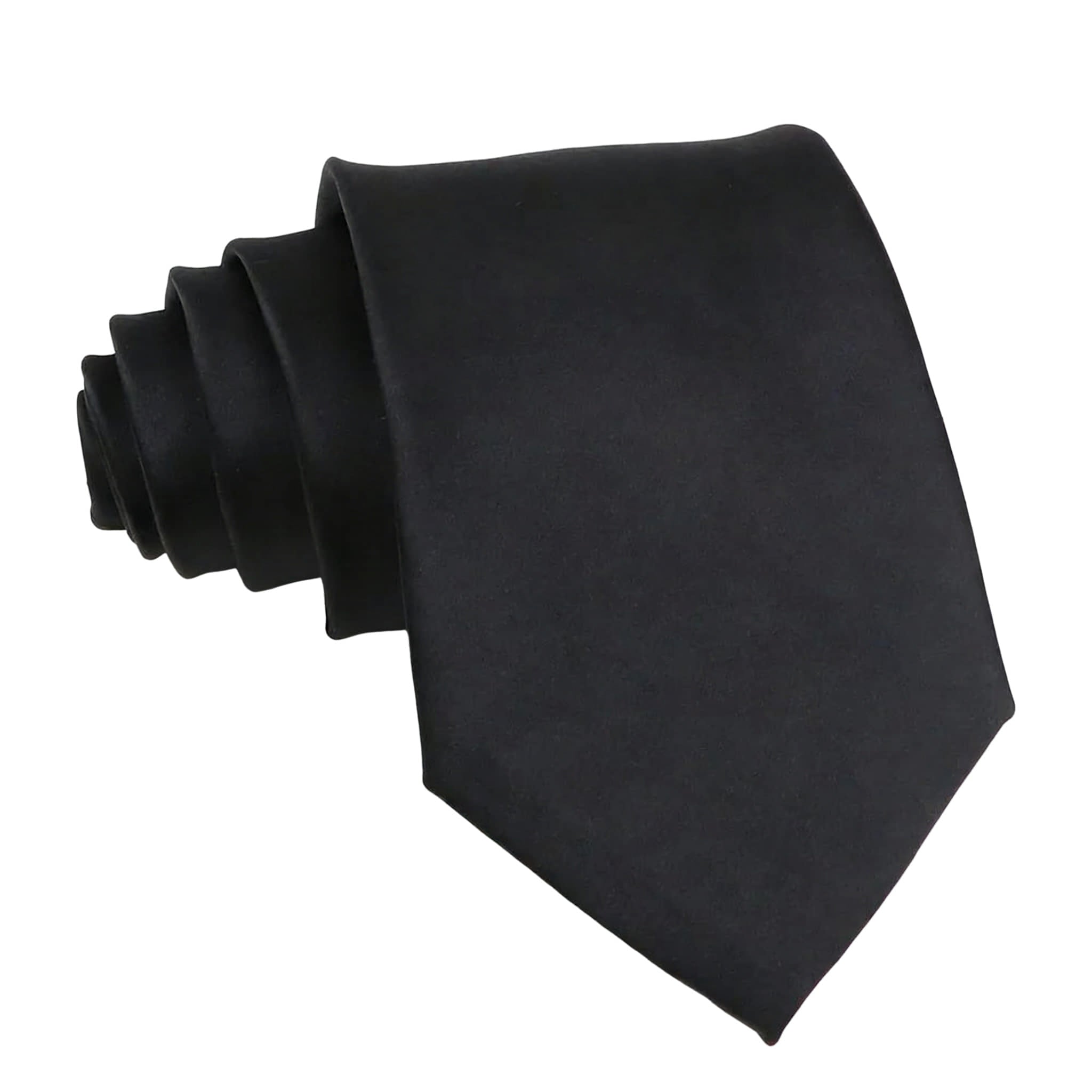 Black Solid Necktie