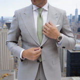 Light Green Solid Necktie