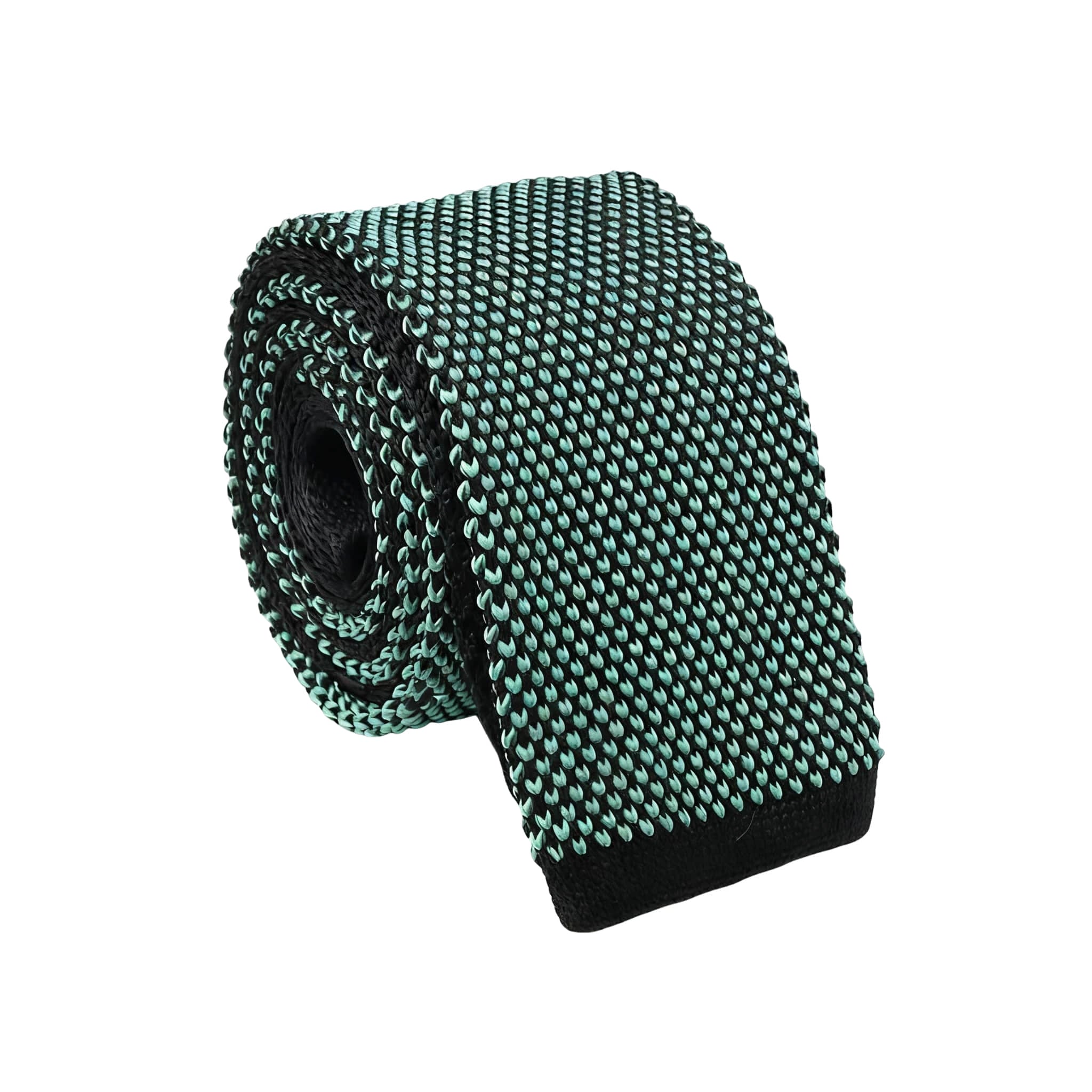 Black Mint Green Dotted Necktie