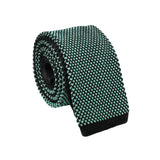 Black Mint Green Dotted Necktie