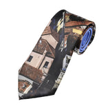 Black Brown Buildings Necktie