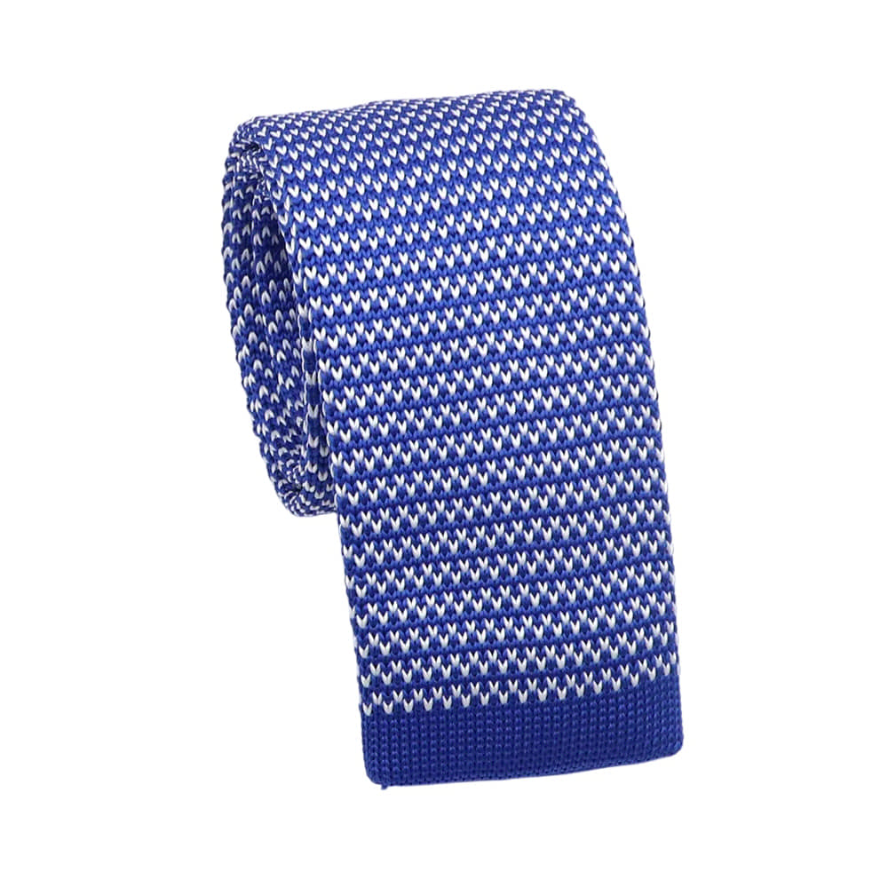 Blue White Dotted Necktie