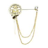 Gold Gold Hand Lapel Pin