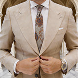 Light Brown with Brown Paisley Necktie