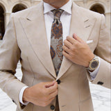 Light Brown with Brown Paisley Necktie
