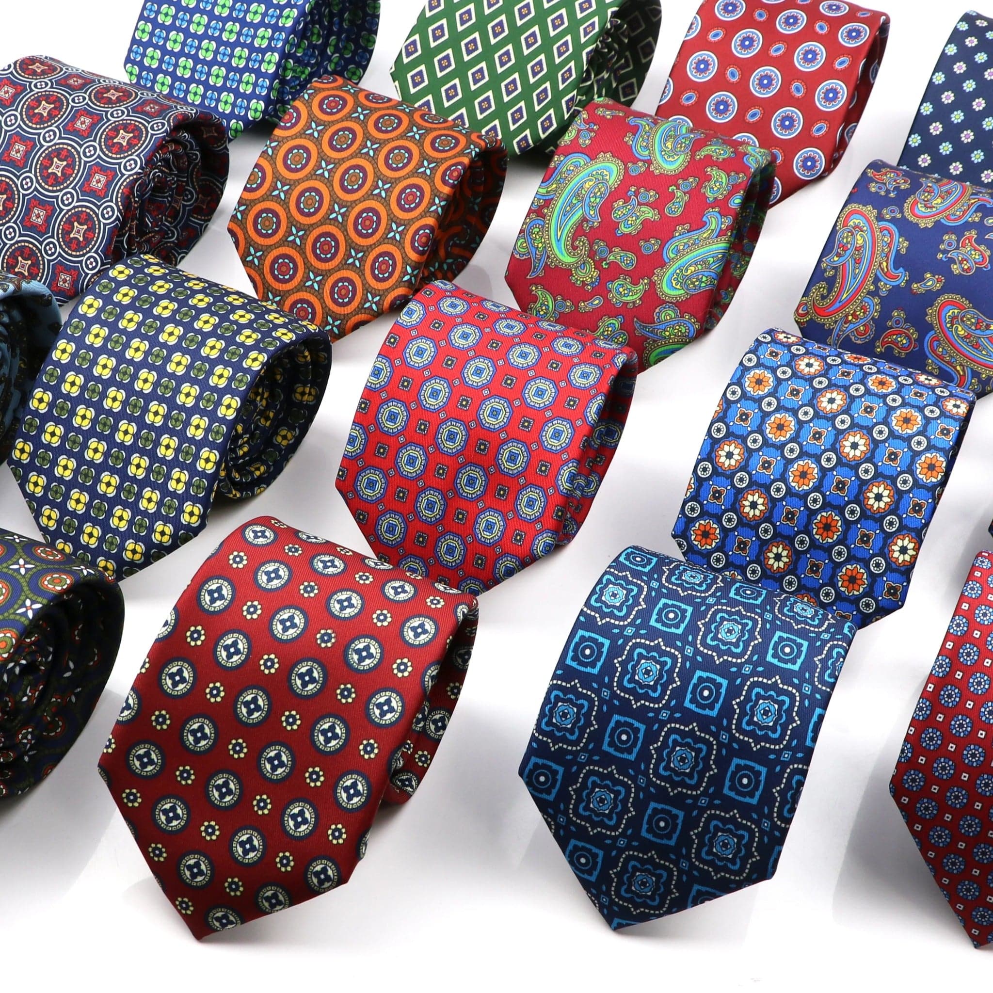 ZONFAZ Soft Bohemian Silk Ties Men's Fashion Polka Dot Necktie