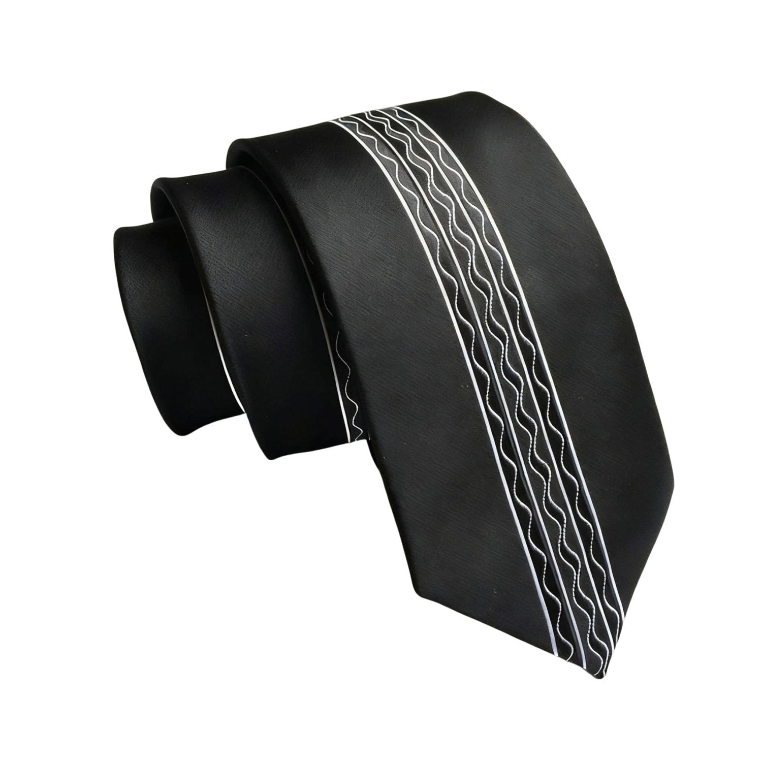 Black White Plaid Necktie