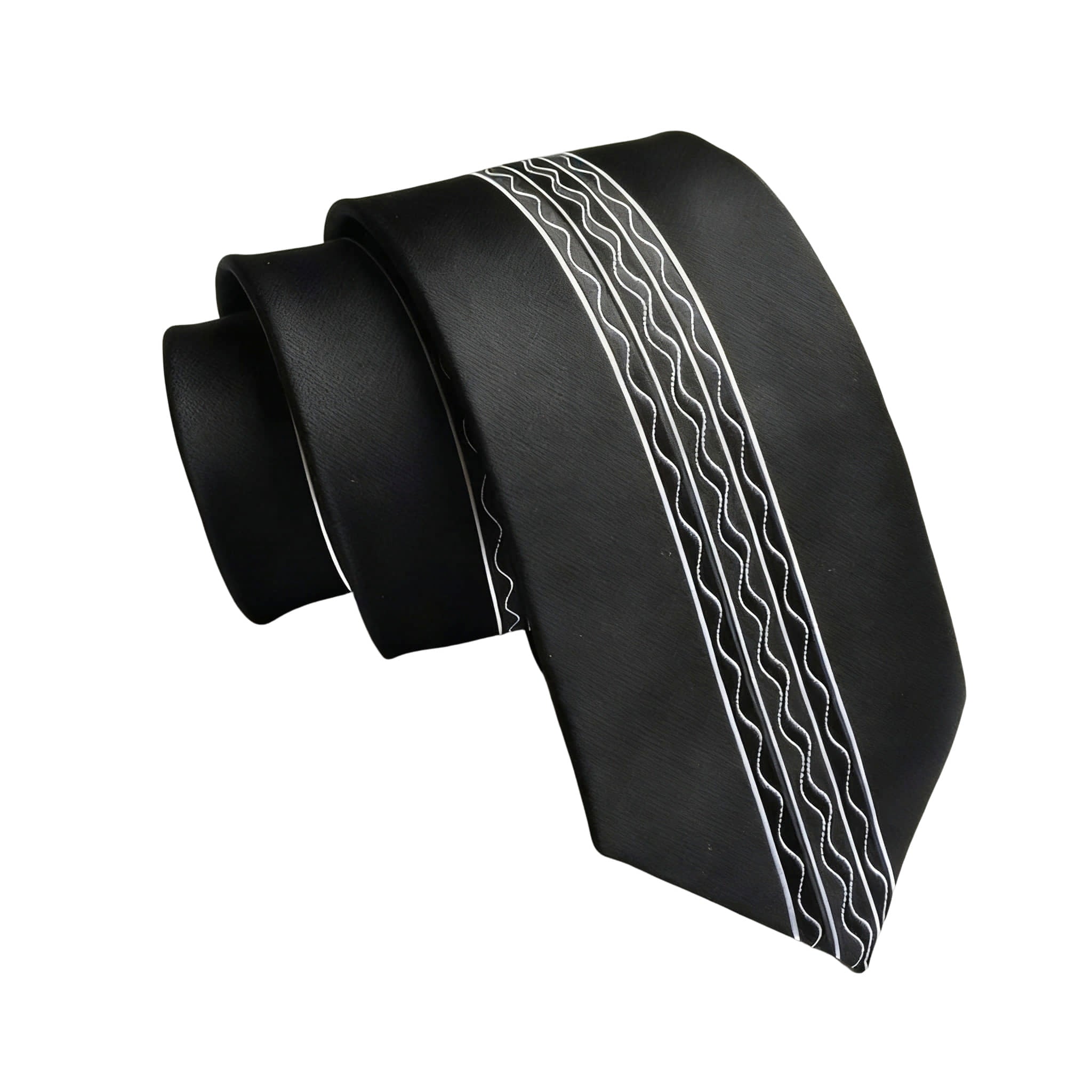 Black White Plaid Necktie