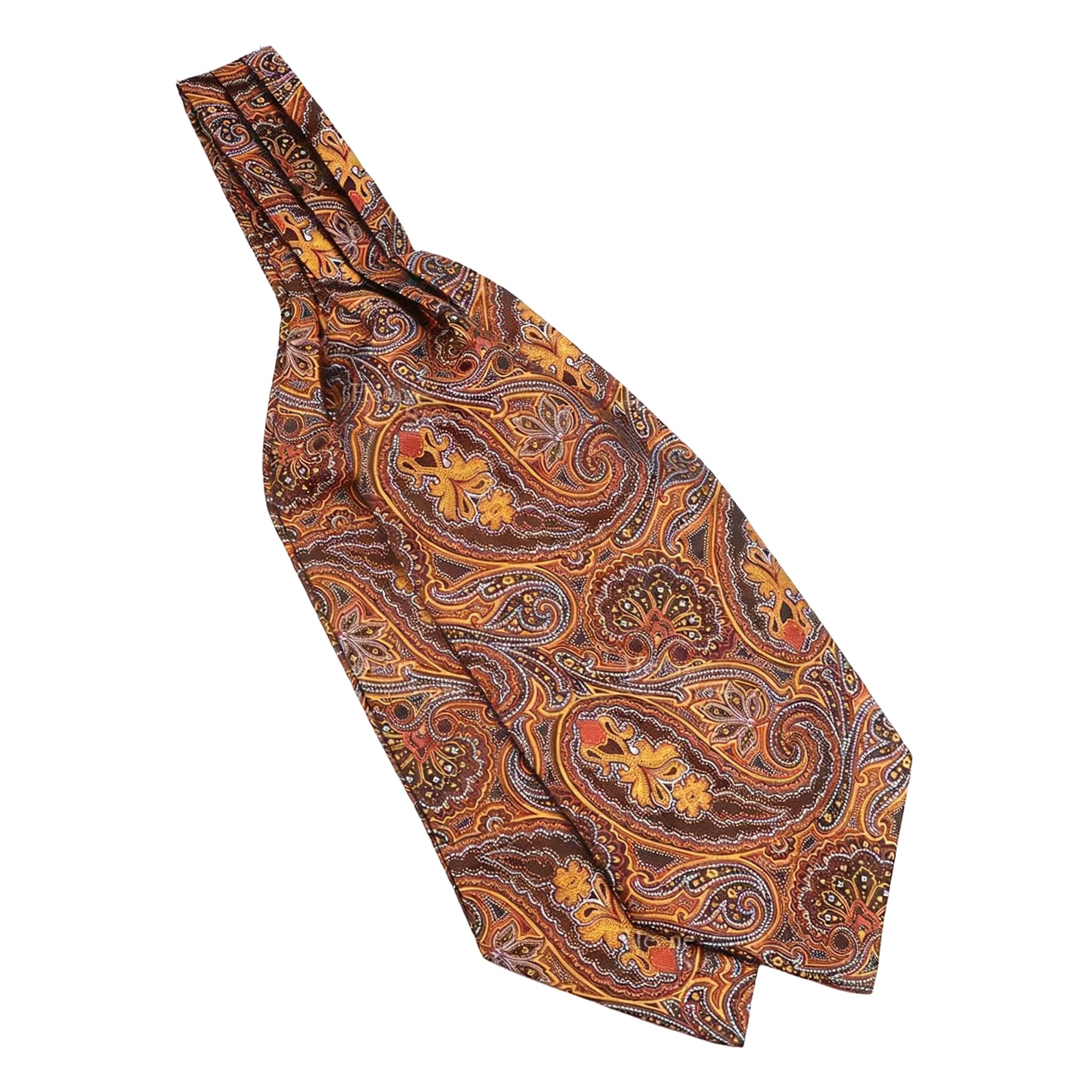 Brown Yellow Paisley Ascot