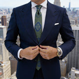 Green With Blue Paisley Necktie