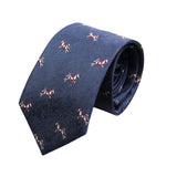 Navy Blue Green Dragonfly Necktie