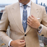 Blue With White Paisley Necktie