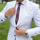 Blue With Red Paisley Necktie