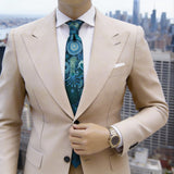 Black With Blue Gold Paisley Necktie