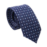 Navy Blue Pink Dotted Necktie